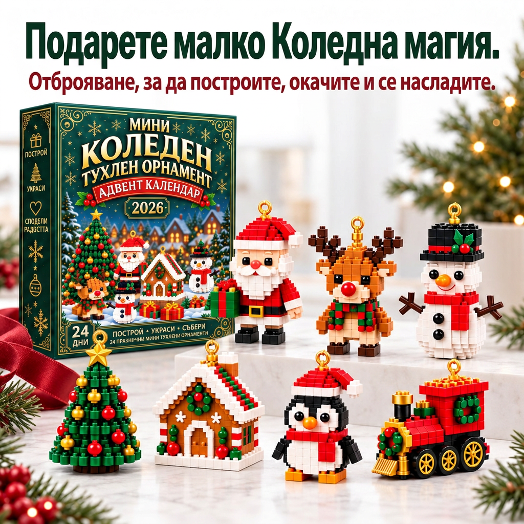 🎅🔥 Последен ден за офертата на половин цена! 🍈 Календар-блокче за обратно броене до Коледа, подходящ за цялото семейство 🎄 Идеален за украса на коледната елха.
