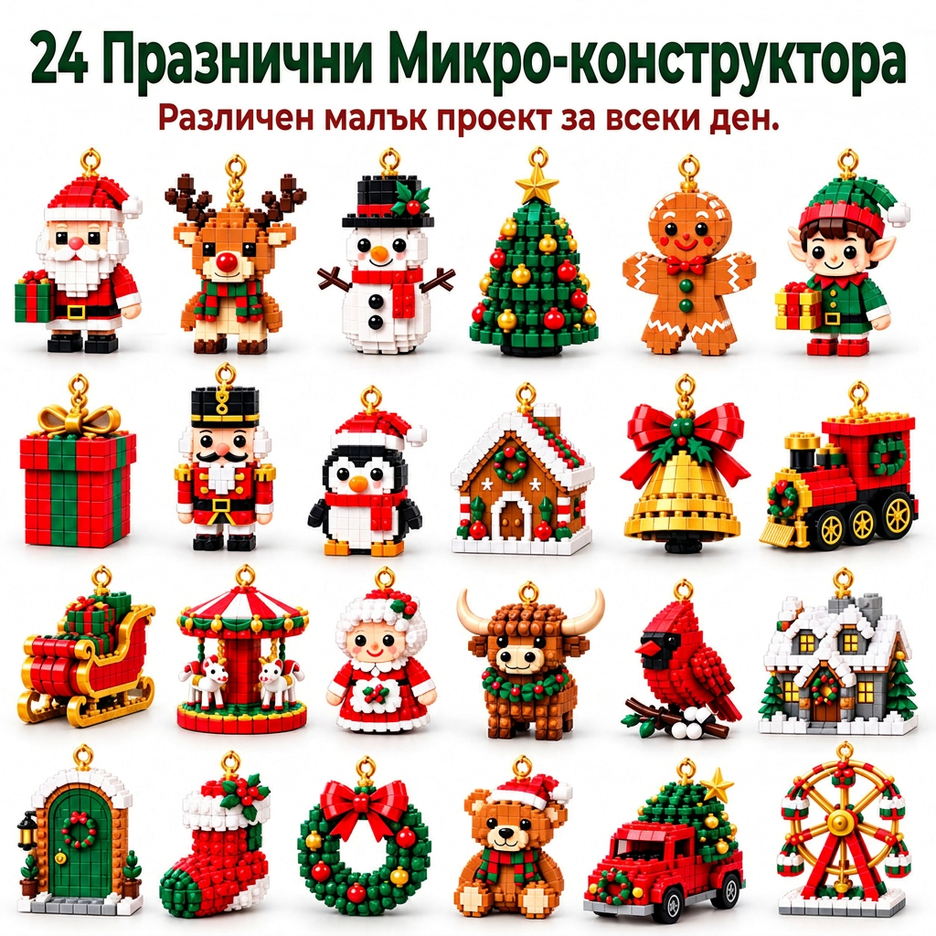 🎅🔥 Последен ден за офертата на половин цена! 🍇 Календар-блокче за обратно броене до Коледа, подходящ за цялото семейство 🎄 Идеален за украса на коледната елха.