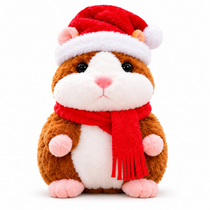 🎄 Говорещ плюшен хамстер 🐹 – повтаря думите ти и кима по изключително забавен начин! Идеалният коледен подарък 🎁