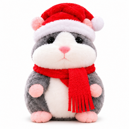 🎄 Говорещ плюшен хамстер 🐹 – повтаря думите ти и кима по изключително забавен начин! Идеалният коледен подарък 🎁